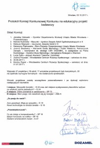 Wyniki PROJEKTU Badawczego 2017 